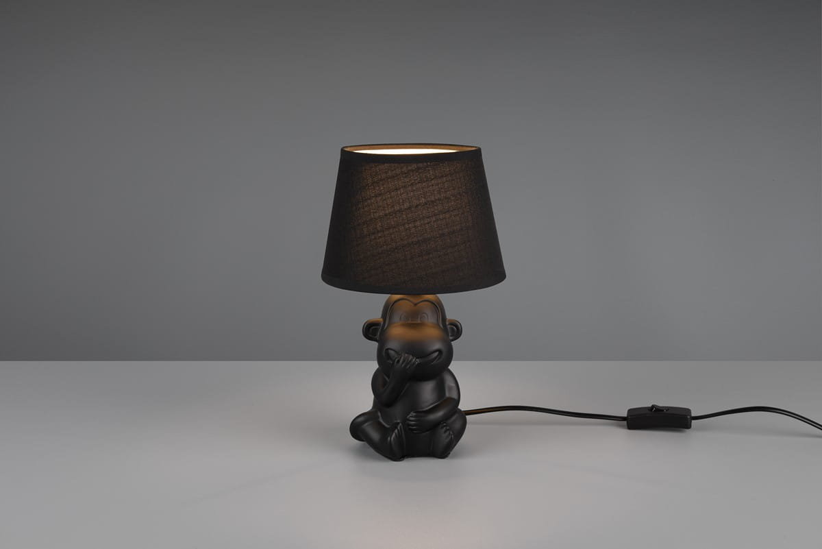 Reality LEUCHTEN Lampa stołowa Chita z ceramiki, czarna