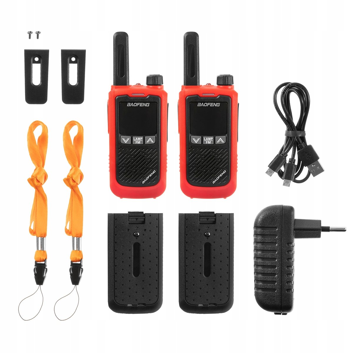 2X Krótkofalówka Baofeng Bf-T17 Walkie Talkie Czerwone