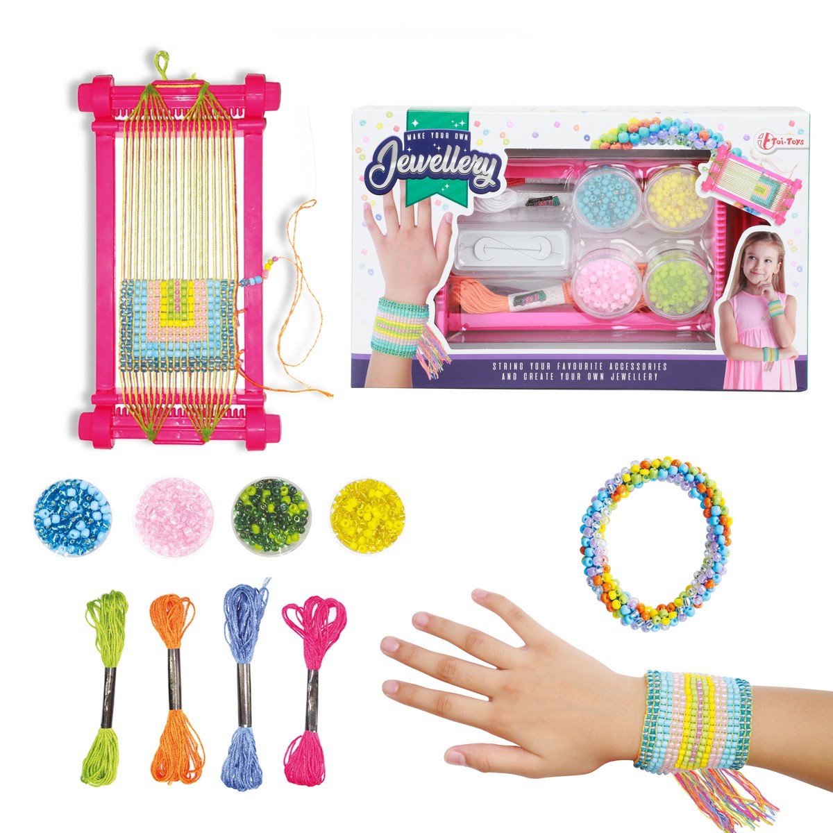 TOI-TOYS ZESTAW DO TWORZENIA BIZUTERI