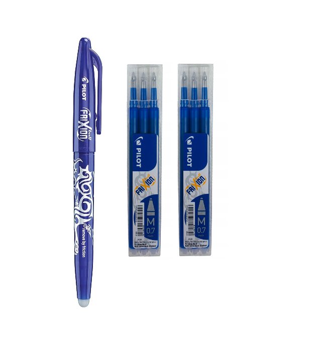 Pilot FRIXION długopis+ 6 wkładów   niebieskich oryginalne 0,7