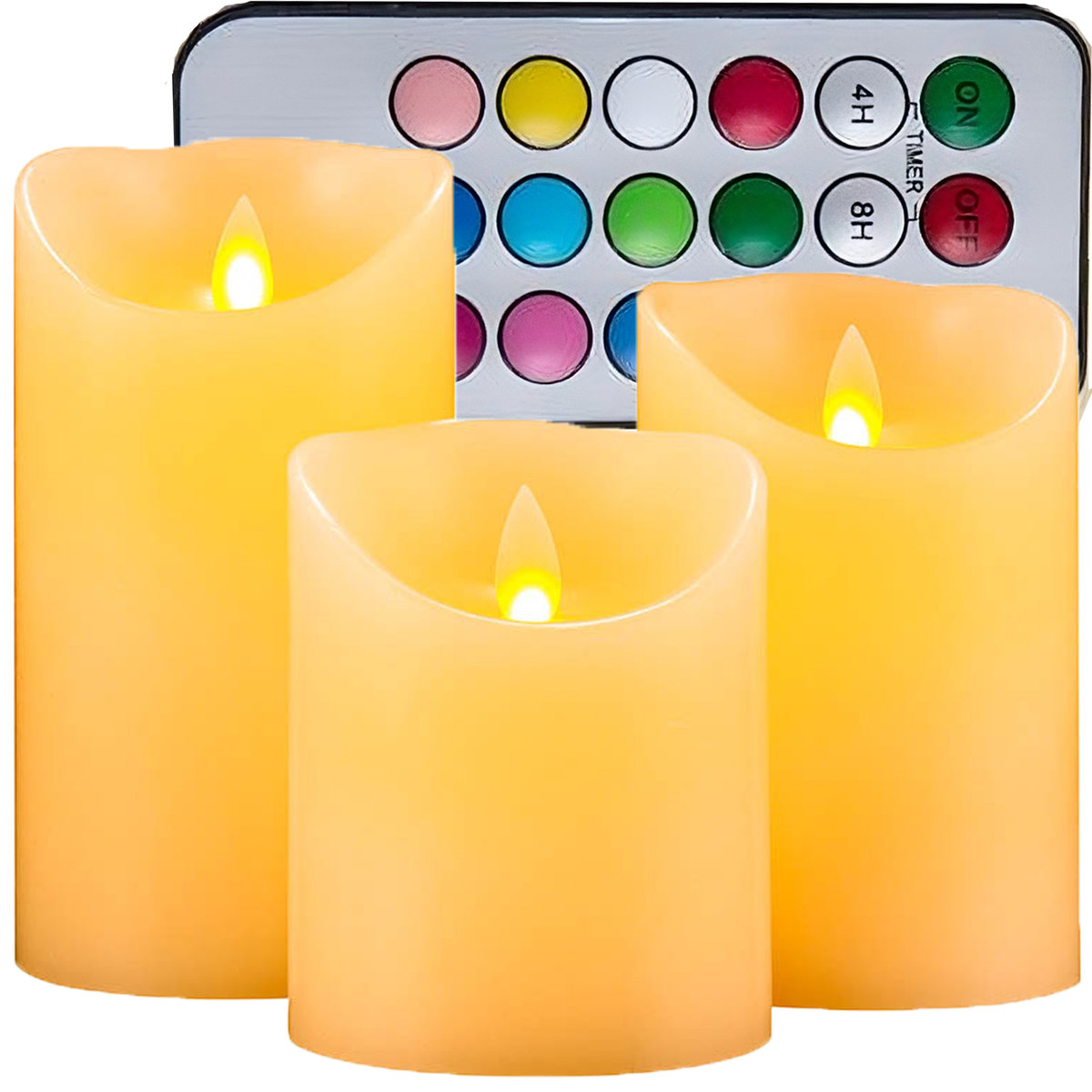 Świece Led Rgb Kolorowe Świeczki Na Pilot Zestaw