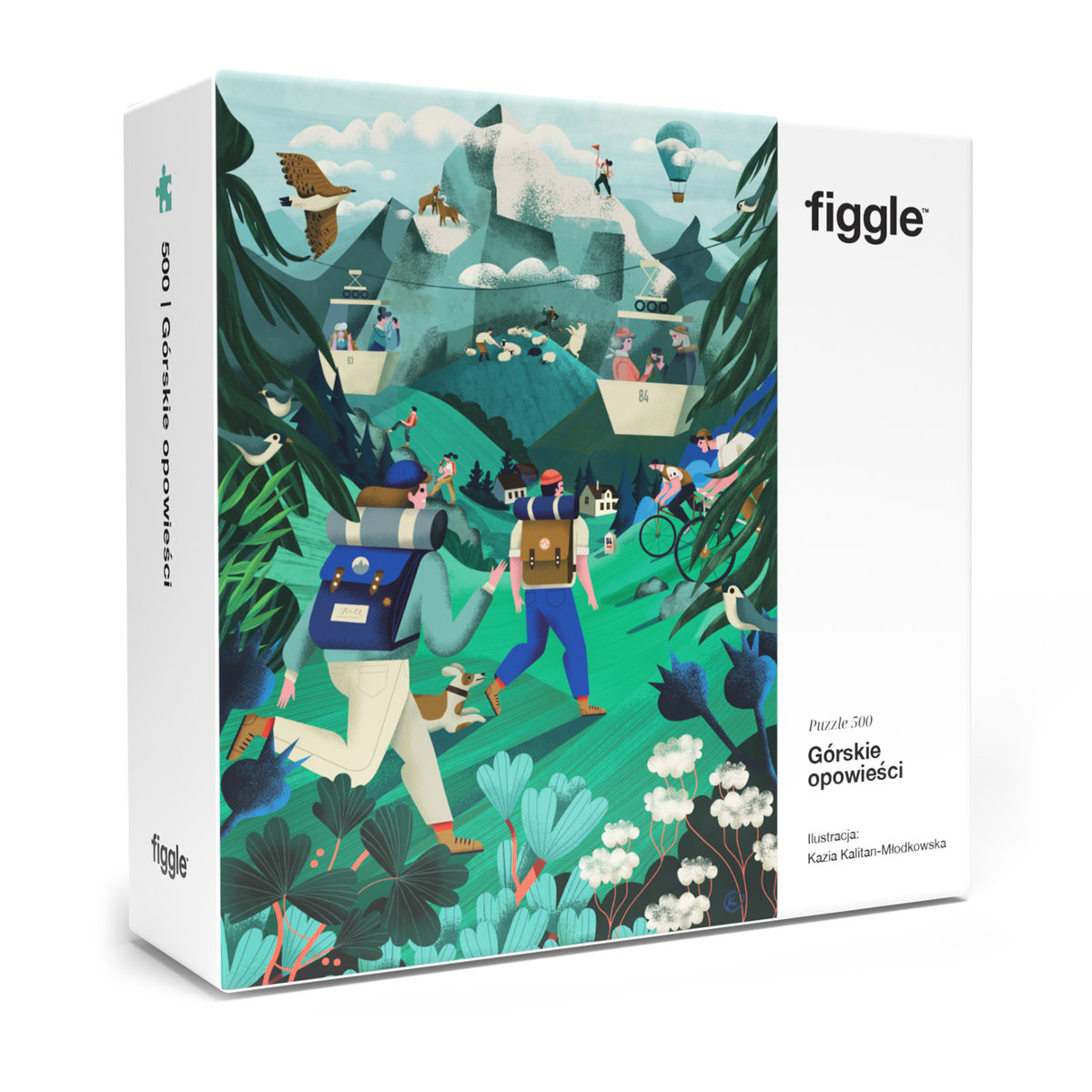 Puzzle FIGGLE Górskie opowieści 500 el. Ilustracja: Kazia Kalitan-Młodkowska