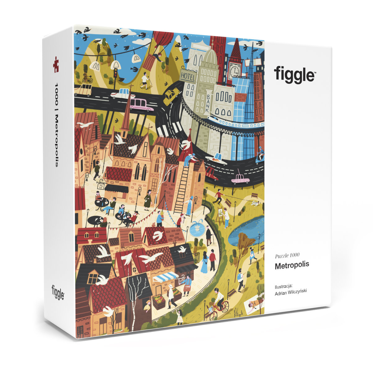 Puzzle FIGGLE Metropolis 1000 el. Ilustracja: Adrian Wilczyński