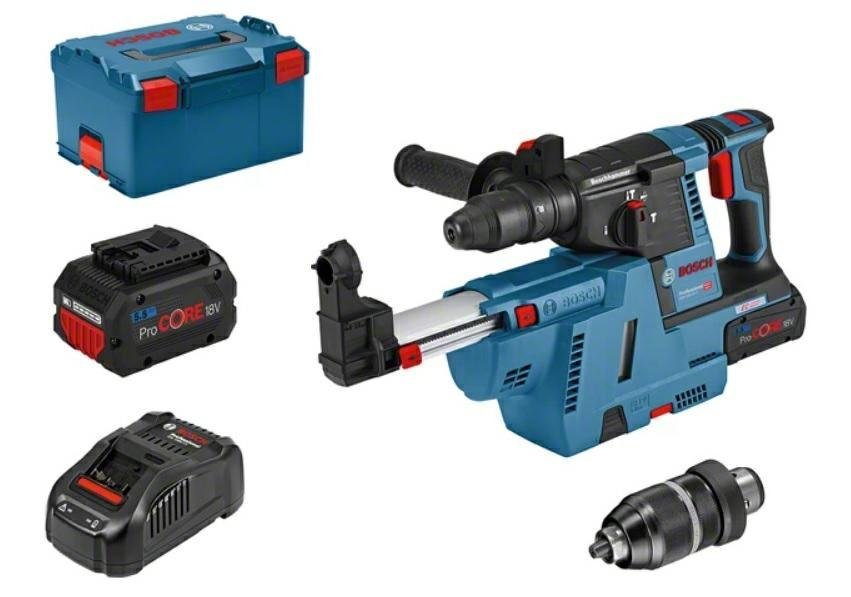 bosch młotowiertarka z opcją kucia 18v 2x5,5 ah procore gbh 18v-26 f