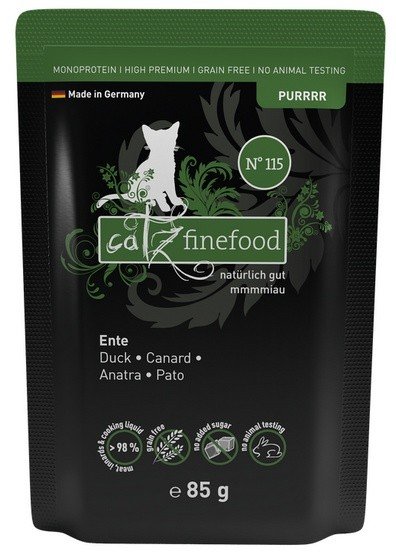 Zdjęcia - Karma dla kotów Catz Finefood Purrrr N.115 Kaczka saszetka 85g 