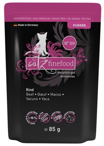 Zdjęcia - Karma dla kotów Catz Finefood Purrrr N.119 Wołowina saszetka 85g 