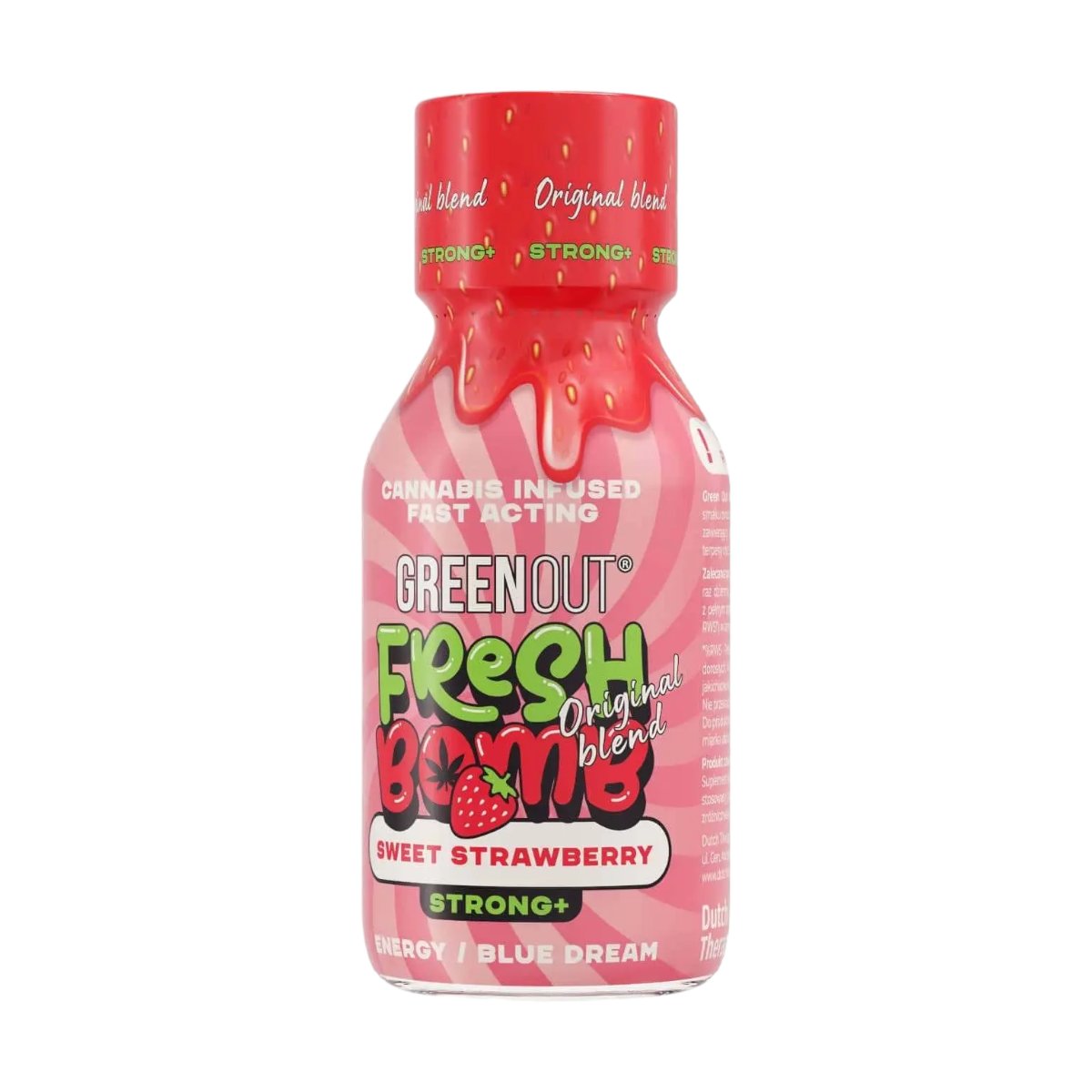 Green Out Fresh Bomb Sweet Strawberry Strong+, Suplement konopny, 100ml