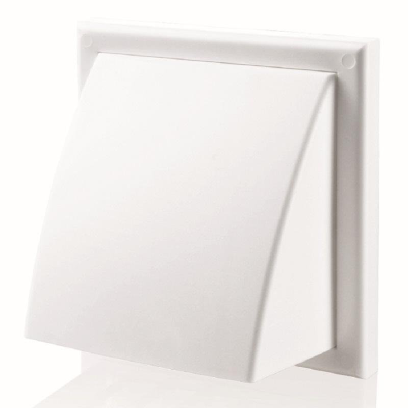 Vents Wylot ścienny z okapem 187 x 101 mm fi 125 mm brązowy