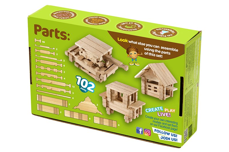 Igroteco Klocki Dom z werandą 102 części