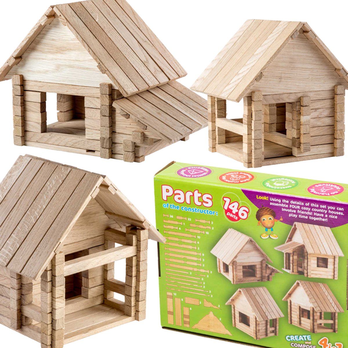 Igroteco Klocki Letni domek 4 w 1, 146 części