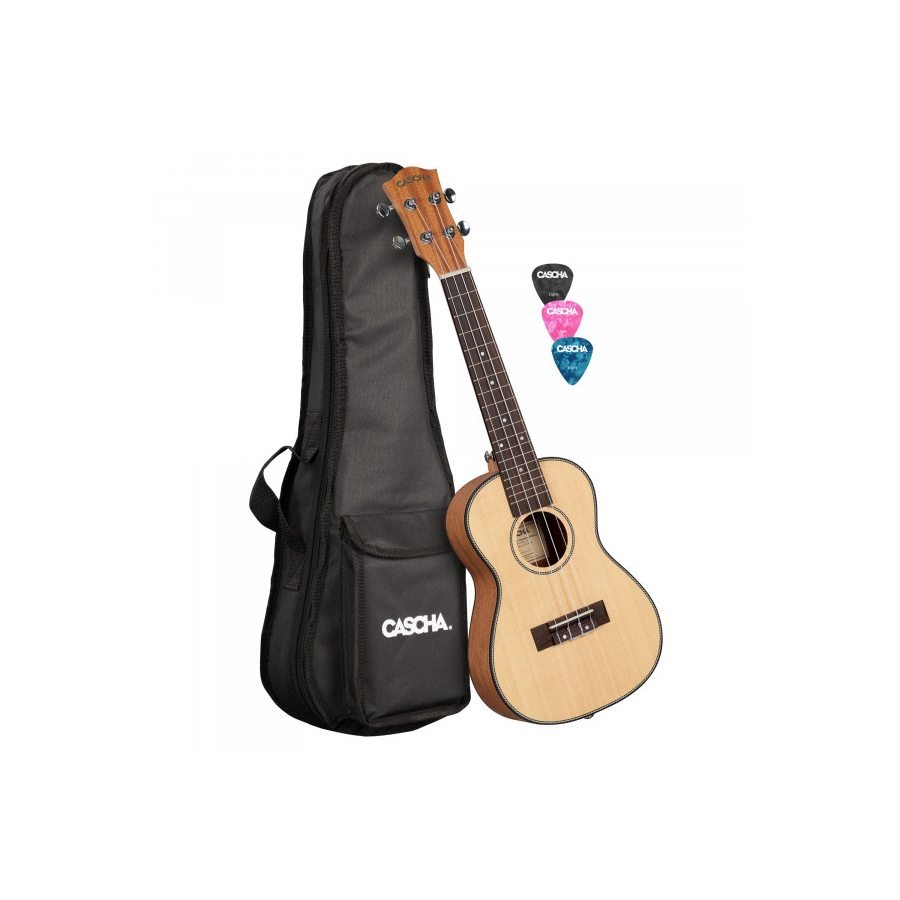 Ukulele koncertowe Solid Top  Set - L Cascha