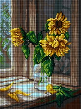 Zestaw do haftu krzyżykowego słoneczniki (7129)