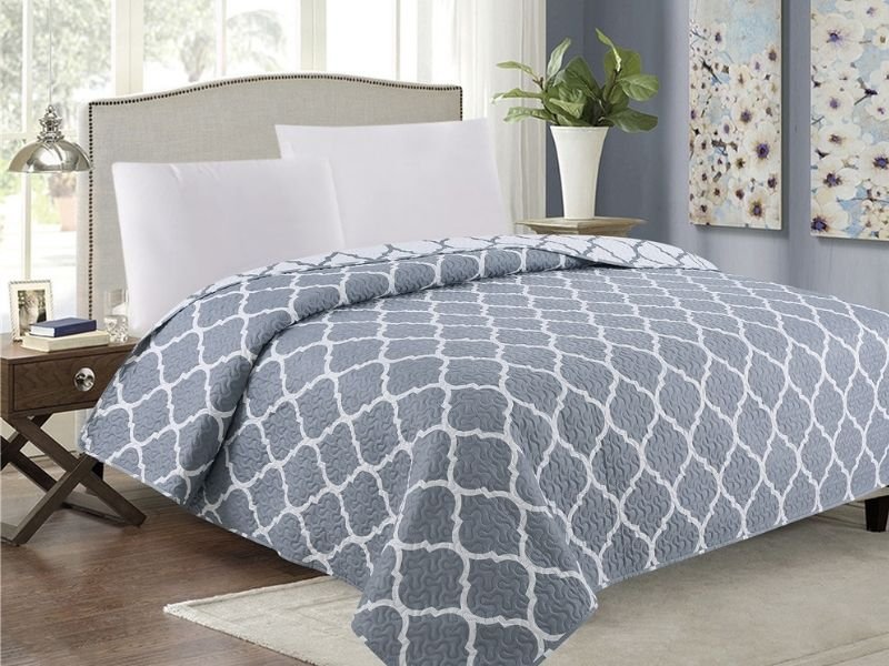 Euromat Dwustronna Narzuta TAVIRA J-0727-1 Meridian Gray Bez Poszewek 37997