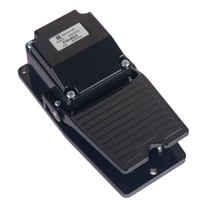 Spamel Wyłącznik nożny 200X100 aluminiowy czarny (1NO/1NC) 15A FS402 FS