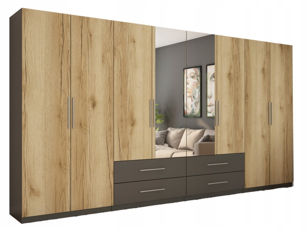 Szafa Ubraniowa 400/220 cm. 2 Lustra! Garderoba
