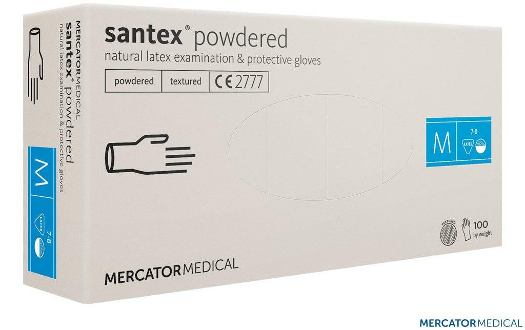 Raw-pol, Rękawice lateksowe pudrowane, 100 szt.
