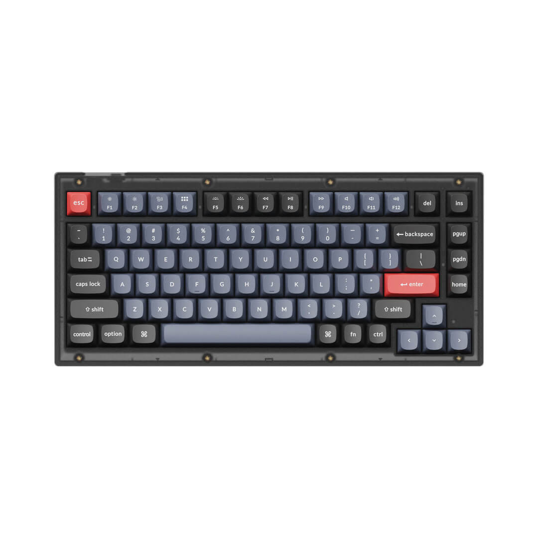 KEYCHRON V1 QMK Customowa mechaniczna Frosted Black Keychron K Pro Red V1-A1