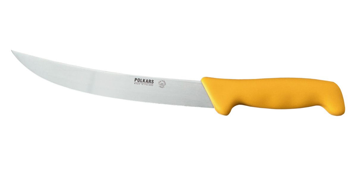 Polkars nóż masarski nr 23 żółty (21 cm)