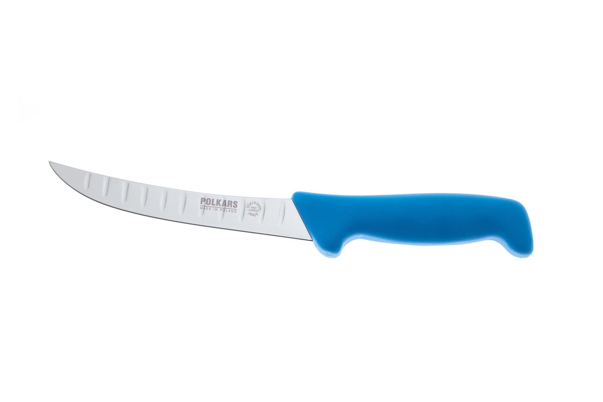 Polkars Nóż Masarski  Nr. 16K Szlif Kulowy (15Cm) Niebieski
