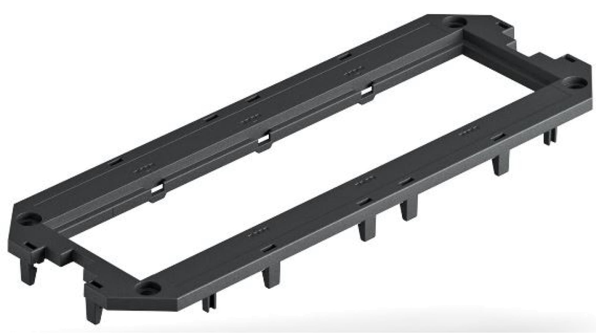 OBO Bettermann Ramka montażowa do UT4, 4 Modul45 208x76x4 PA grafitowoczarny RAL 9011 7408763 /10szt./ 7408763
