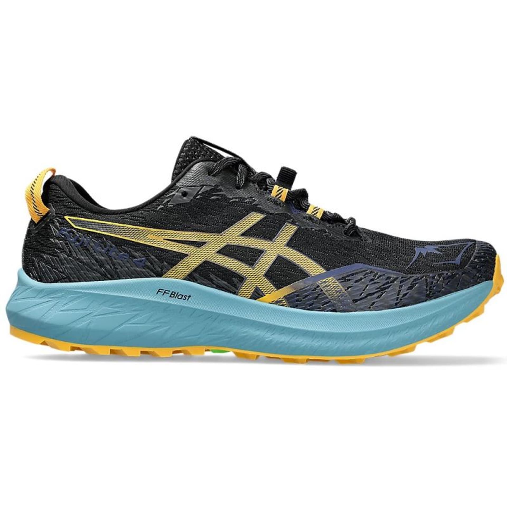 Buty do biegania Asics Fuji Lite 4 M 1011B698 (kolor Czarny. Niebieski. Żółty, rozmiar 43 1/2)