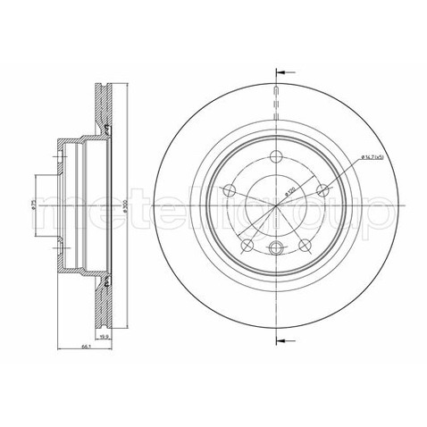METELLI Tarcza hamulcowa 23-0818C