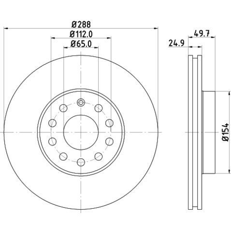 HELLA PAGID Tarcza hamulcowa PAGID 8DD355109-581/571
