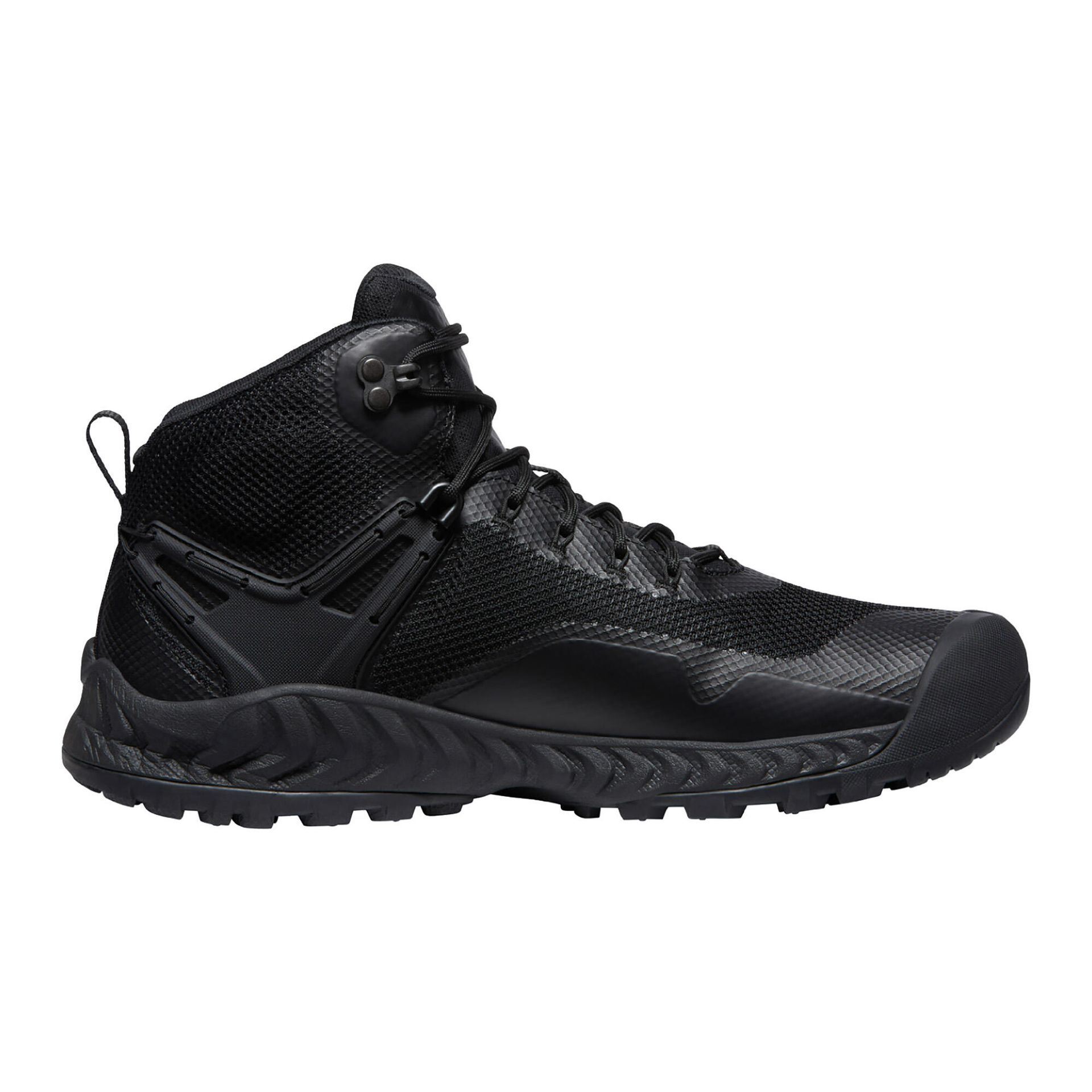 KEEN Męskie buty trekkingowe Nxis Evo Mid, Potrójny czarny, 47.5 EU
