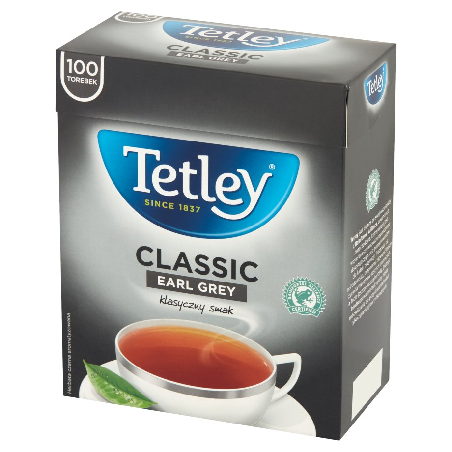 Tetley - Herbata czarna z aromatem bergamotowym 100 x 1.5 g