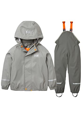 Helly Hansen Dziecięcy unisex K Bergen 2.0 PU Rainset, beton, 3