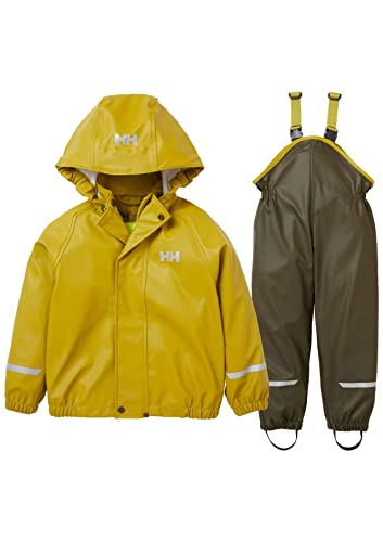 Helly Hansen Dziecięcy unisex K Bergen 2.0 PU Rainset, zielony użytkowy, 3