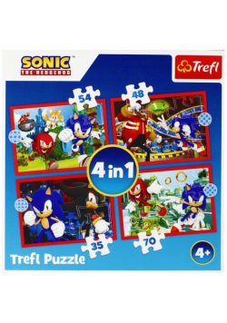Puzzle 4w1 Przygody Sonica TREFL