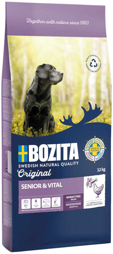 Bozita Original Senior & Vital, kurczak - bez pszenicy - 2 x 12 kg Dostawa GRATIS!