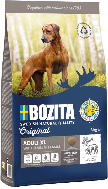 Bozita Original Adult XL, jagnięcina - bez pszenicy - 3 kg