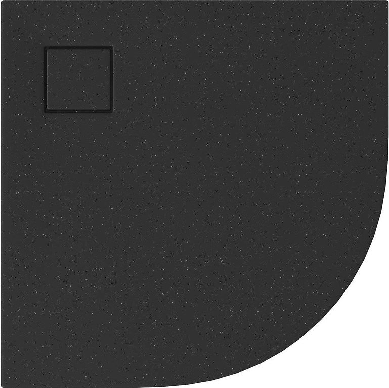 Cersanit Tako Slim brodzik 90x90 cm półokrągły czarny mat S932-164