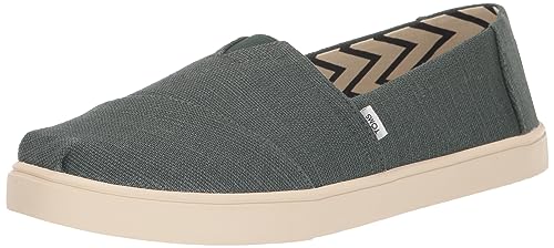 TOMS Damskie trampki Alpargata Cupsole, M, Płótno Stormy Green Heritage, 37 EU
