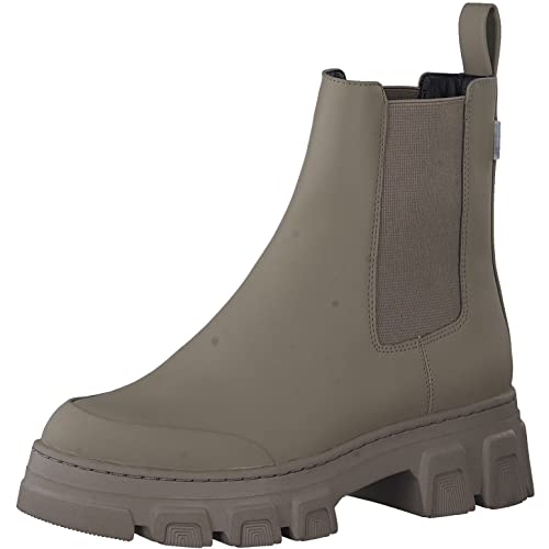 Tamaris Damskie buty Chelsea, damskie botki, wyjmowana wkładka, Szary taupe Uni, 39 EU