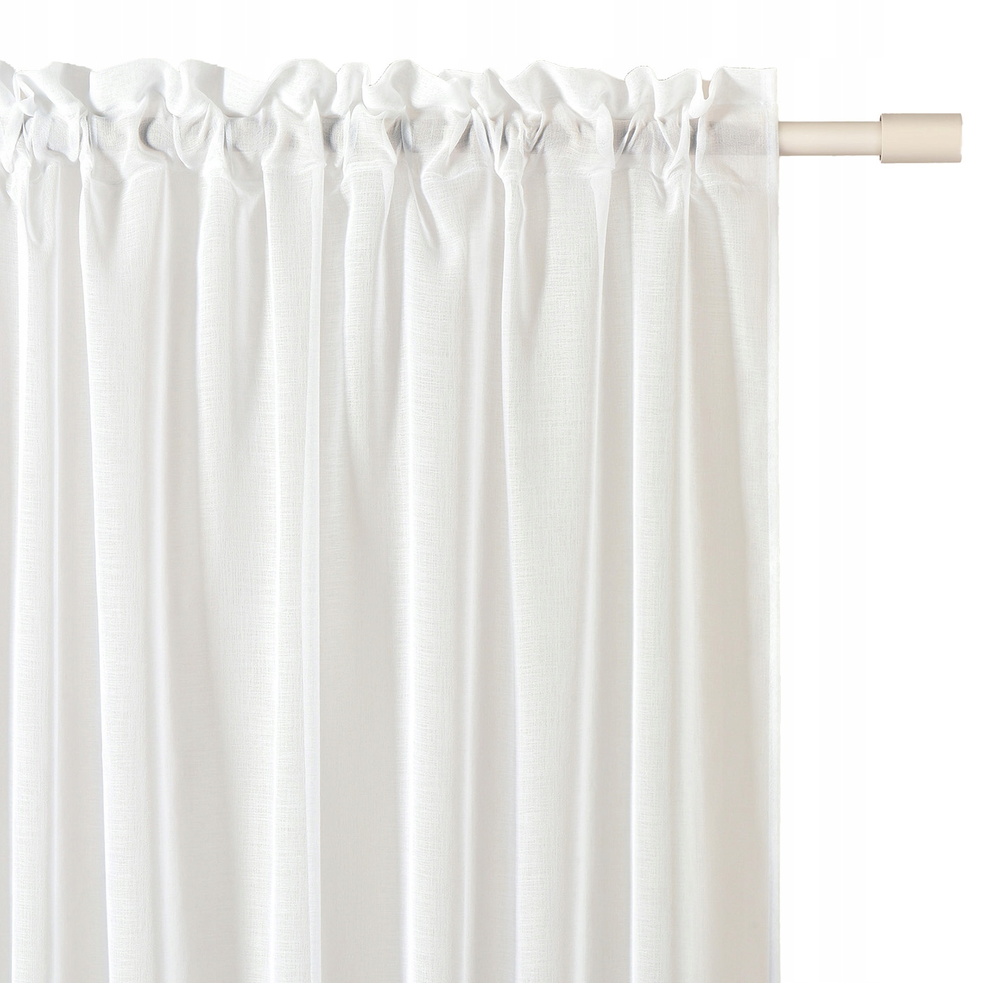 Firana do salonu 250x230 biała na taśmie żabki N