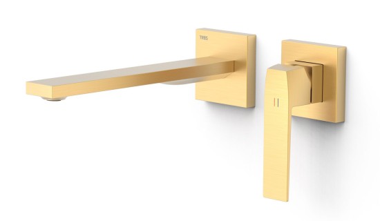 Bateria umywalkowa TRES Slim Exclusive 24-K Matowe Złoto 20230002OM