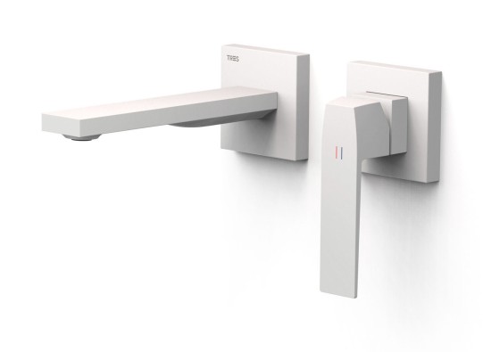 Bateria umywalkowa TRES Slim Exclusive Biel Matowa 20230001BM
