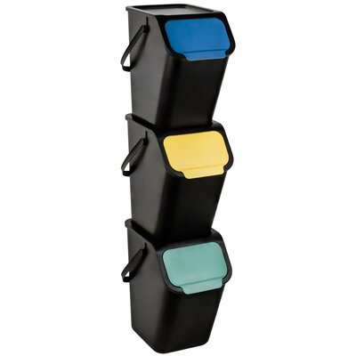 Lumarko Komplet 3 Koszy Do Segregacji Odpadów 25l