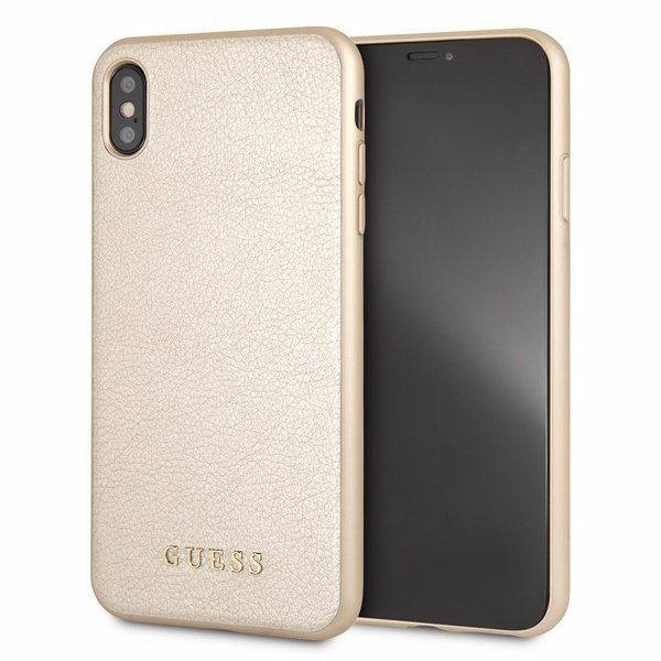Guess Iridescent - Etui iPhone Xs Max złoty GUHCI65IGLGO