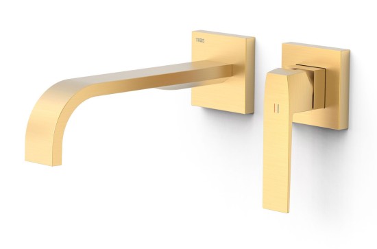 Bateria umywalkowa TRES Slim Exclusive 24-K Matowe Złoto 20230004OM