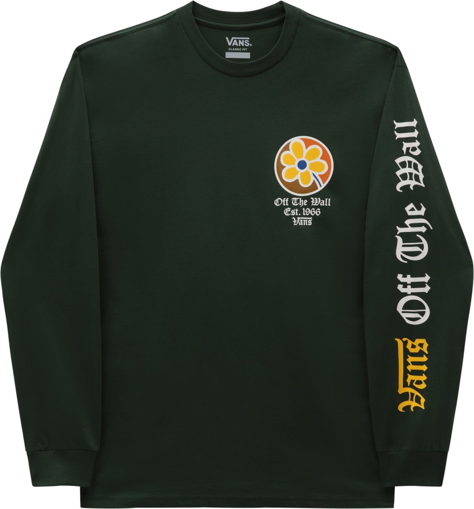 t-shirt męski VANS OLD ENGLISH FLORAL LOGO LS TEE Mountain View