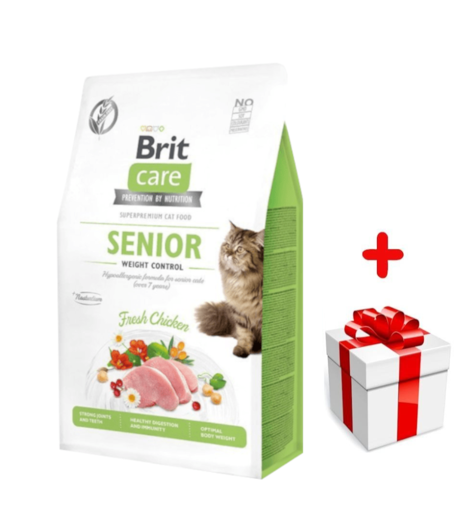 BRIT Care Cat Grain-Free Senior Weight Control 400g + niespodzianka dla kota GRATIS!