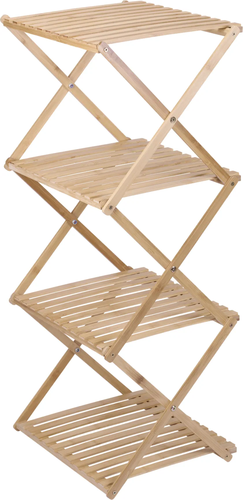 Regał łazienkowy bambusowy składany ALPINA 93cm