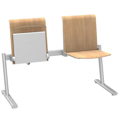 Ławeczka 2-osobowa L2 TPS1 siedzisko automatyczne kolor dąb/szary