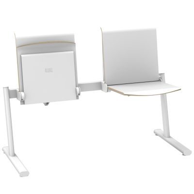 Podwójna ławka z automatycznym siedziskiem TPS1 L2 straponten biały