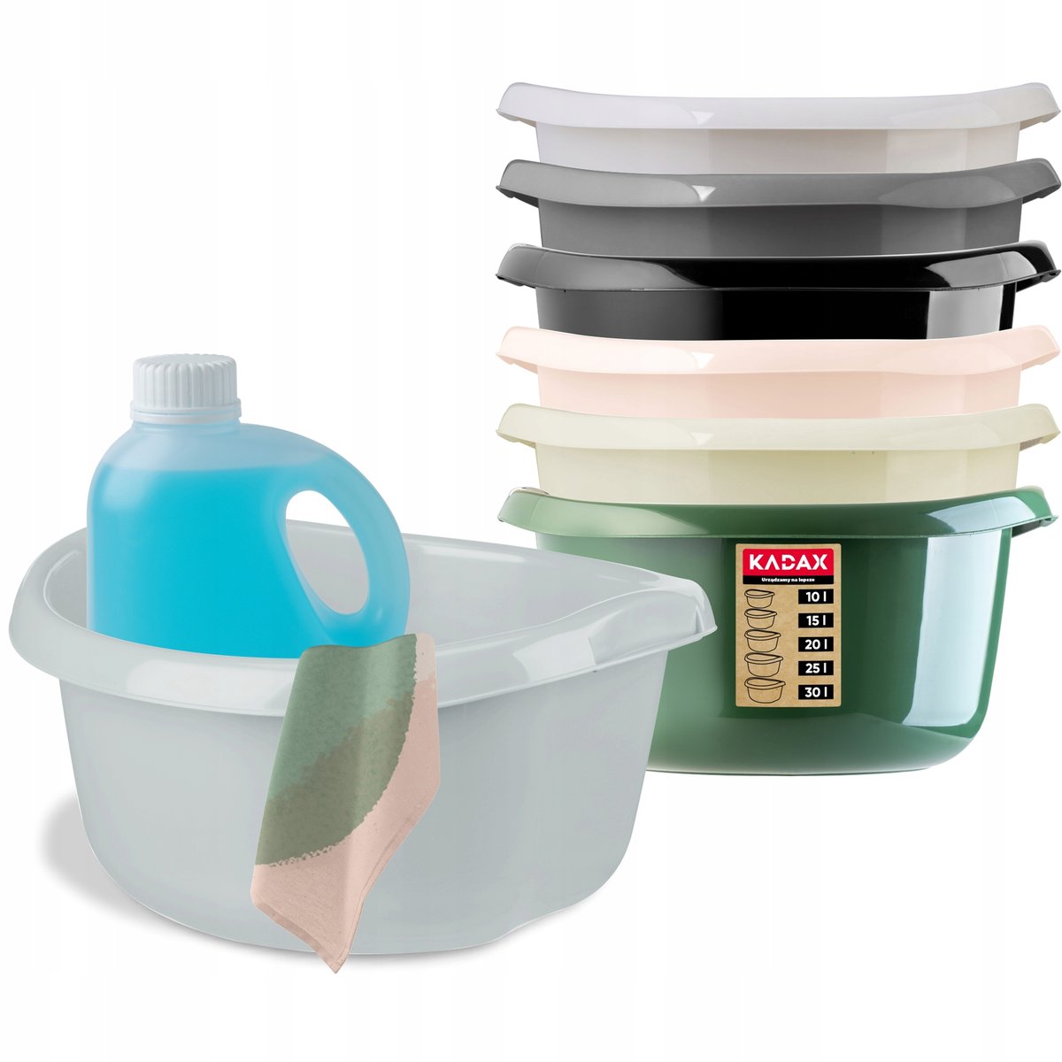 Miska Miednica Z Uchwytami Plastikowa 10L Szara