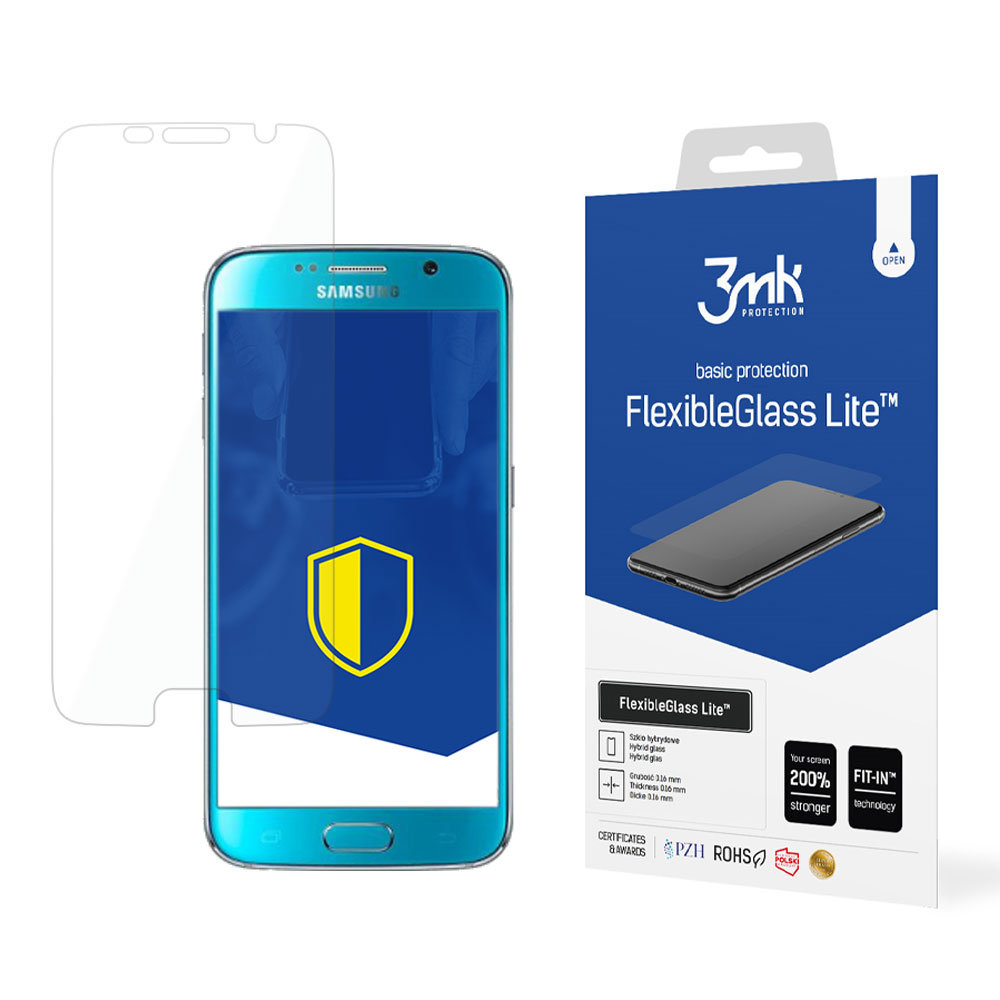 Samsung Galaxy S6 Szkło Hybrydowe 3mk ekran Przód